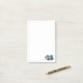 Post-it® Les bleuets frais affichent son (Sur un bureau)