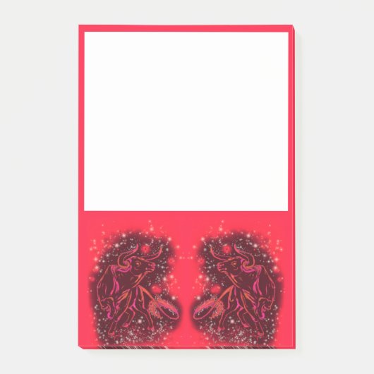 Post-it® Les Bulles Rouges Courent À La Nuit étoilée (Devant)