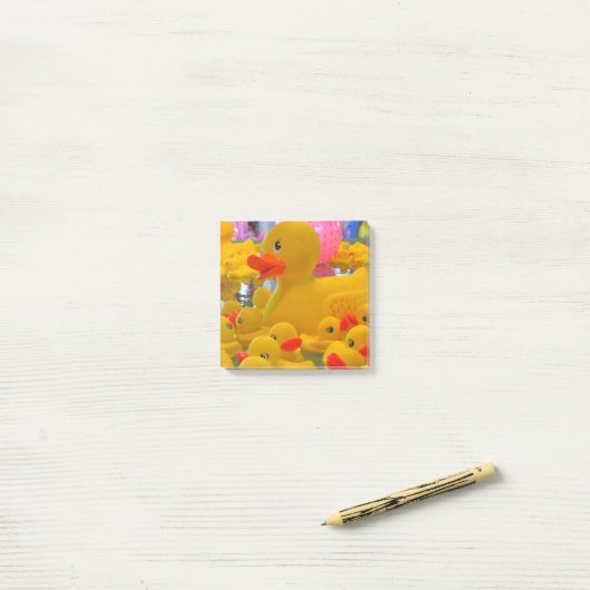 Post-it® Les canards en caoutchouc postent le tampon (Sur un bureau)