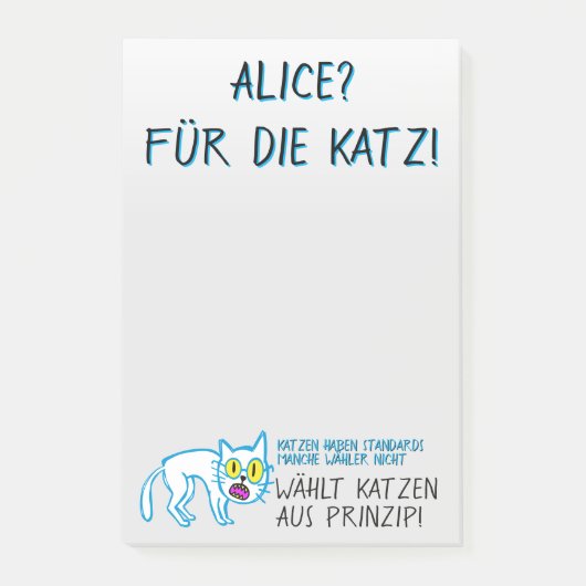 Post-it® Les chats ont des principes, les électeurs non (Devant)