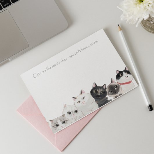 Post-it® Les chats sont comme des chips - drôle dame de cha