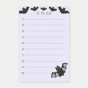 Post-it® Les chauves-souris volantes d'Halloween sur la lis