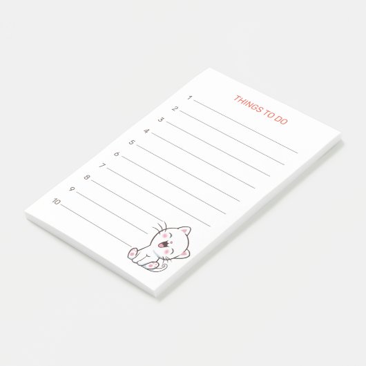 Post-it® Les choses à faire et Kitty Chat Post-it Notes (Incliné)
