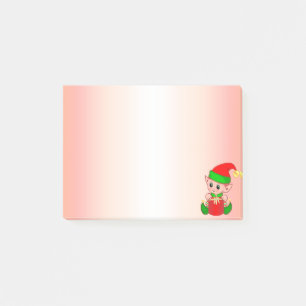 Post-it® Les choses à faire et mignonne bébé elfe sur rose