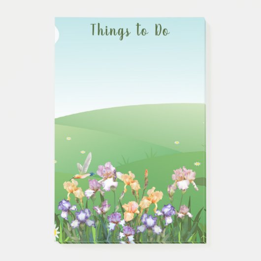 Post-it® Les choses à faire Irises Flower (Devant)