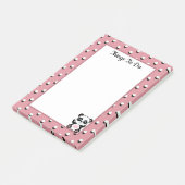 Post-it® Les choses à faire Panda Ours & Pois sur or Rose (Incliné)
