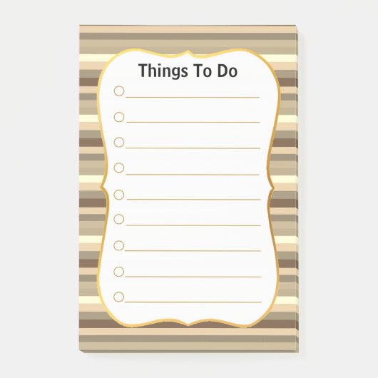 Post-it® Les choses personnalisées à faire sur les rayures  (Devant)