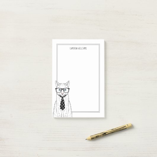 Post-it® Les couples | de chat ajoutent votre nom (Sur un bureau)