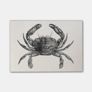 Post-it® Les crabes vintages d'antiquité de crabe ont