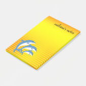 Post-it® Les dauphins bleus dansent sous le soleil tropical (Incliné)