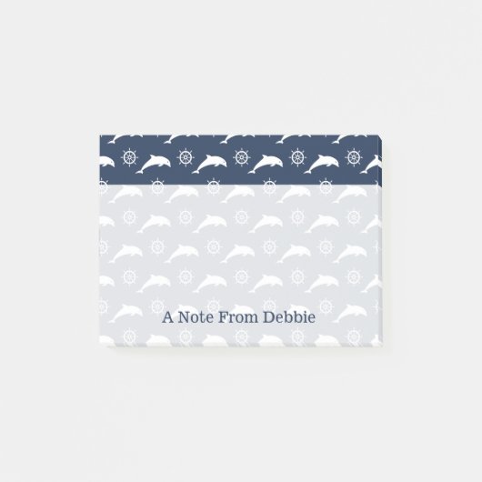 Post-it® Les dauphins sur le motif | de défilé ajoutent (Devant)