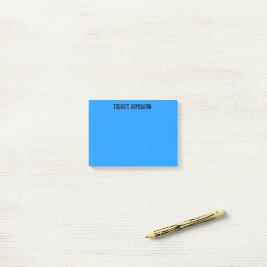 Post-it® Les devoirs d'aujourd'hui | Bleu clair (Sur un bureau)