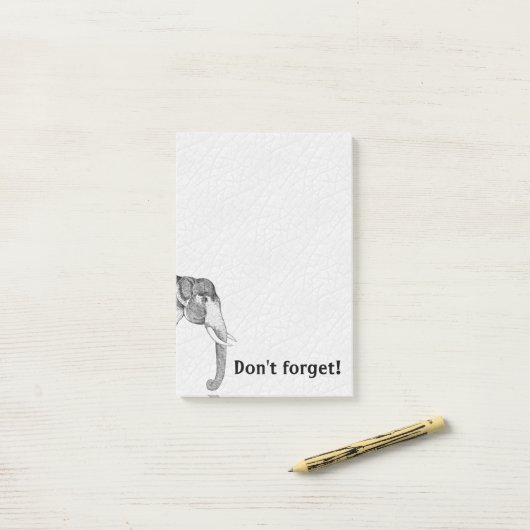 Post-it® Les éléphants n'oublient jamais Post It Notes (Sur un bureau)