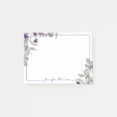 Post-it® Les fleurs d'aquarelle bordeaux et violets personn (Devant)