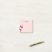 Post-it® Les fleurs de cerisier roses chics florales (Sur un bureau)