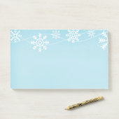 Post-it® Les flocons de neige post-notes-vacances (Sur un bureau)