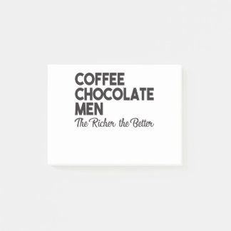 Post-it® Les hommes plus riches en chocolat au café