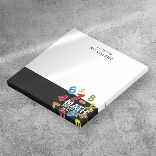 Post-it® Les maths, le seul sujet qui compte Citation amusa