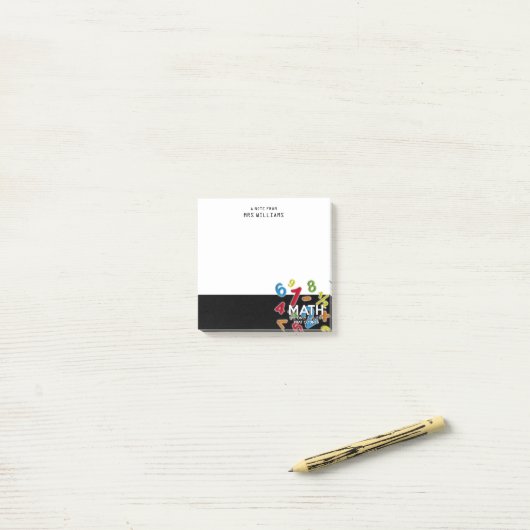 Post-it® Les Maths Le Seul Sujet Qui Compte Les Citations A (Sur un bureau)