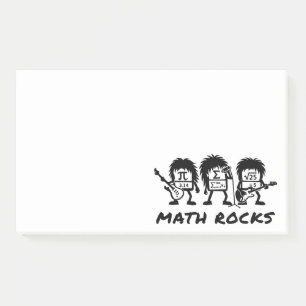 Post-it® Les maths roulent humour de groupe de rock académi