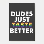 Post-it® Les mecs Goûtent une meilleure idée de cadeau Gay  (Devant)
