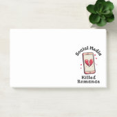 Post-it® Les médias sociaux ont tué Romance (Bureau)