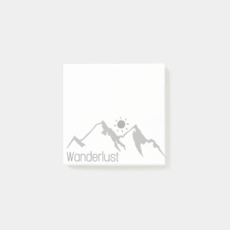 Post-it® les montagnes naturelles de Wanderlus et le soleil