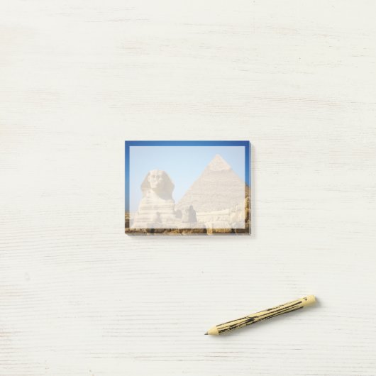 Post-it® Les monuments | Sphinx & Pyramide d'Egypte (Sur un bureau)