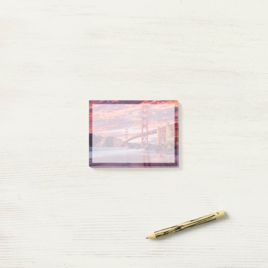Post-it® Les monuments | The Golden Gate San Francisco, CA (Sur un bureau)