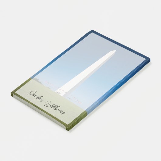 Post-it® Les monuments | Washington Monument avec drapeaux (Incliné)