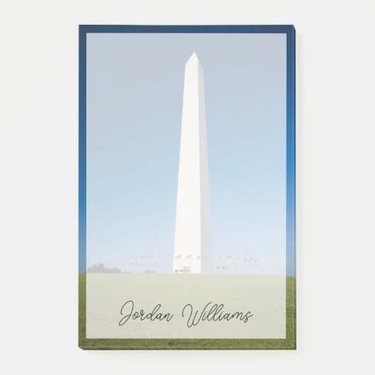 Post-it® Les monuments | Washington Monument avec drapeaux (Devant)