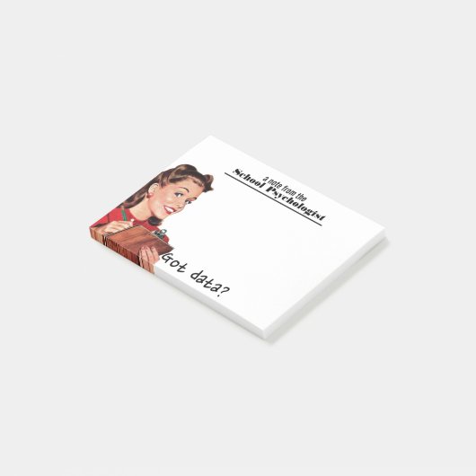 Post-it® Les notes collantes du rétro psychologue d'école (Incliné)