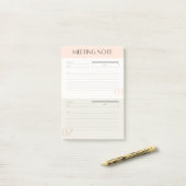 Post-it® Les notes de réunion facilitent les affaires (Sur un bureau)