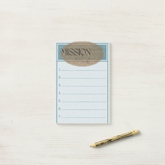 Post-it® Les objectifs de la mission publient le livret de  (Sur un bureau)