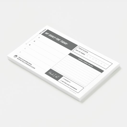 Post-it® Les objectifs du jour (Incliné)