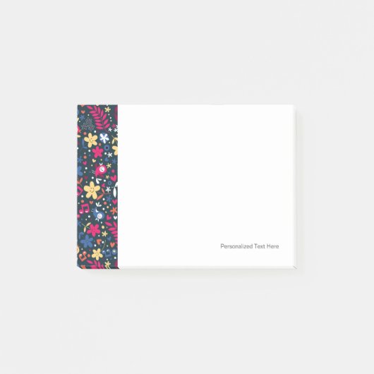 Post-it® les oiseaux et les fleurs mignons motif (Devant)