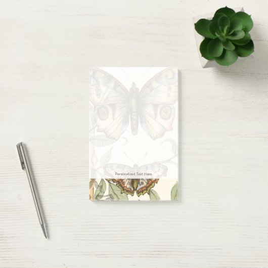 Post-it® Les papillons Tandem sur les Feuilles verts (Bureau)