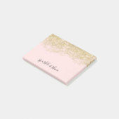 Post-it® Les parties scintillantes de Faux d'or rougissent (Incliné)