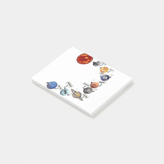 POST-IT® LES PLANÈTES DANS NOTRE SYSTÈME SOLAIRE (Incliné)