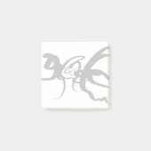 Post-it® Les Plongeurs : Noir et Blanc Abstrait (Devant)