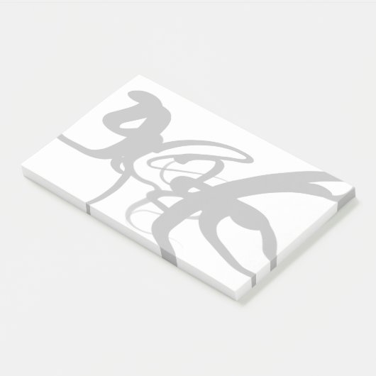 Post-it® Les Plongeurs : Noir et Blanc Abstrait (Incliné)