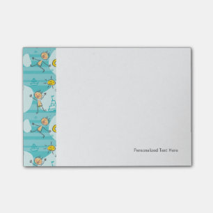 Post-it® Les plus petits jouent sur le motif de plage