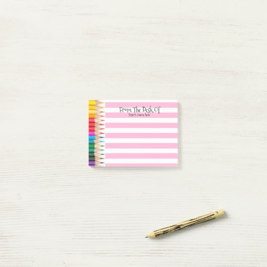 Post-it® Les professeurs crayonnent rayé pour faire (Sur un bureau)