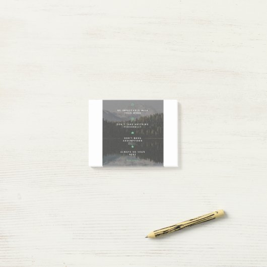 Post-it® Les quatre accords (Sur un bureau)