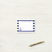 Post-it® Les rayures nautiques de marine d'Ancre ont (Sur un bureau)