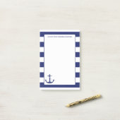 Post-it® Les rayures nautiques de marine d'Ancre ont (Sur un bureau)