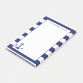 Post-it® Les rayures nautiques de marine d'Ancre ont (Incliné)