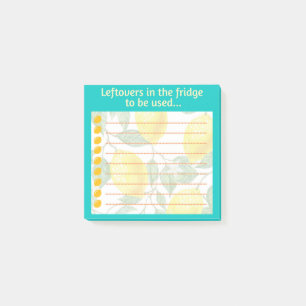 Post-it® Les restes de cuisine dans le rappel du réfrigér