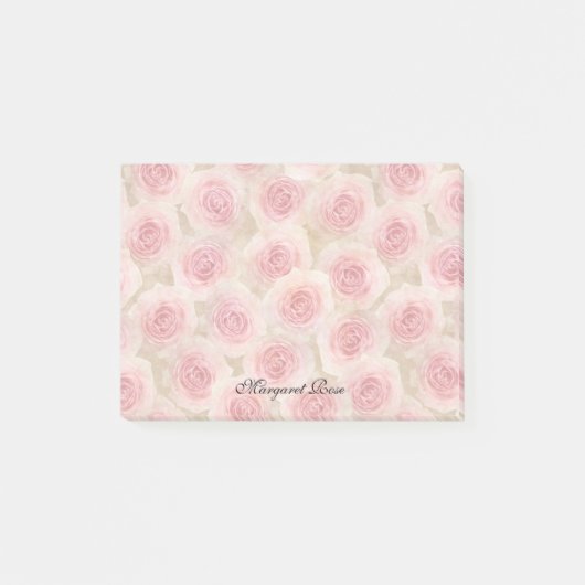 Post-it® Les roses roses ont personnalisé 4 x 3 (Devant)
