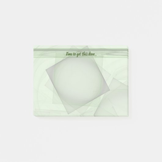 Post-it® Les tons de l'Arrière - plan géométrique vert Past (Devant)